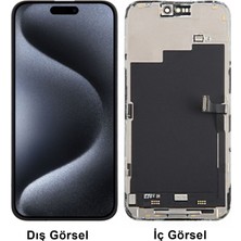 Teknonet  iPhone 15 Pro Max Uyumlu GX Oled Lcd+Dokunmatik+Çıtalı (Siyah) NT-110191
