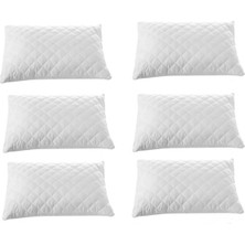 6 Lı Kapitoneli Yastık Koruyucu 100 Pamuk 50X70