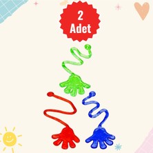 Eğlenceli Tasarıma Sahip 2'li Yapışkan El Çocuk ve Öğrenci Hediye Seti Amber Renk