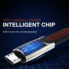 Metal Başlıklı Örgülü 1 M 3A Micro USB Data & Hızlı Şarj Kablosu