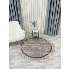 Brillant Bej Renk Iskandinav Tarzı Kaymaz Taban Sisal Görünüm Daire Halı