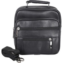 Şık Siyah Kuzu Deri Erkek Çanta 24X30 Cm, Dayanıklı ve Zarif Tasarım