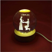 I Love You Temalı Işıklı Cam Küre, Sıcak ve Şık Dekorasyon Için Harika Bir Seçim