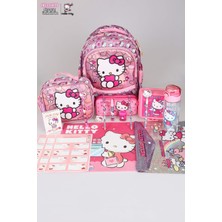 YENİ SEZON LİSANSLI HELLO KITTY İLKOKUL,BESLENME VE KALEM ÇANTASI İLE BESLENME KABI,MATARA KIRTASİYE OKUL SETİ