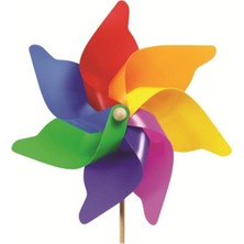 Rüzgar Gülü Gökkuşağı 20 Cm, Çocuklar Için Renkli Dekor ve Oyuncak Seçeneği