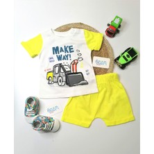 Make Way Şortlu Bebek Takım 12 Ay - Sarı