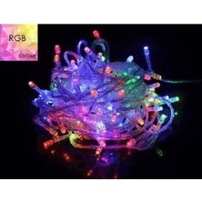 10MT Rgb 100 LED Fişli Çok Renkli Noel ve Yılbaşı Ağaç Dekorasyonu Aydınlatması