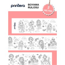 Prenses Temalı 2 Metre Rulo Boyama Kağıdı, Eğitici ve Eğlenceli Çocuk Aktivitesi