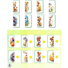 Çocuklar Için Hayvanlar Öğretici Zeka Geliştirme Kartı ve Hafıza Oyunu