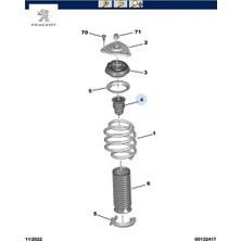 Amortisör Takozu 3008 5008 Rifter Peugeot 9831145480