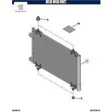 Klima Radyatörü 307-308-RCZ-5008-3008-TEPEE Peugeot  1610161980/ 1682207680/ 6455.CX   Cıtroen, Ds, Peugeot 6455.GH