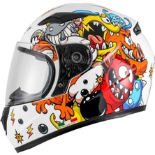 Sway 815K Monster Fullface Çocuk Kaskı