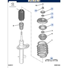 Amortisör Takozu Rulmanli Tk.  208-301-C-ELYSEE-C3-C4 1.2 Vti 1.6 Hdi
