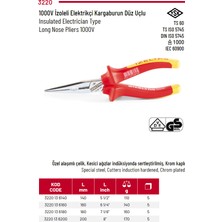 Izeltaş 1000V Izoleli Elektrikçi Kargaburun Diz Uclu  160 mm