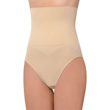 Momslab Kadın Bej Yüksek Bel Slip Korse Silikonlu Toparlayıcı Özellikli Rahat Kullanım