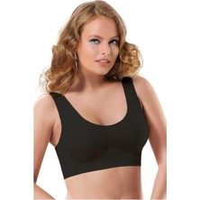 -2411 Dikişsiz Kaplı Toparlayıcı Büstiyer Sporcu Sütyen