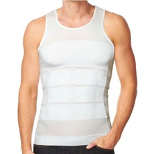 Erkek Beyaz Slim N Lift Göbek Incelten Toparlayıcı Atlet Korse
