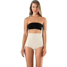 Kadın Ten Yüksek Bel Slip Toparlayıcı Korse Dikişsiz Lazer Kesim