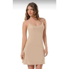 Kadın Ten Ince Askılı Kombinezon 3851