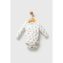 Tiffany Baby Erkek Bebek African Animals Theme Kruvaze Badi Ekru 32022