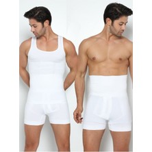 Secret Moda 2'li Set Erkek Korse Atlet ve Boxer Korse | Erkek Korse Seti