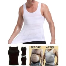 Erkek Beyaz Slim N Lift Korse Atlet Tipi Toparlayıcı Göbek Incelten