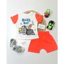 Make Way Şortlu Bebek Takım 9 Ay - Turuncu