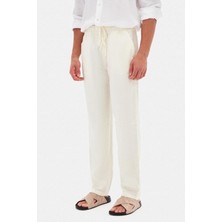 D'S Damat Ds Damat Comfort Fit Ekru Düz Jogger Pantolon 4HC030361321M