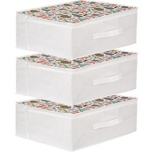 Vedsey 3'lü Set 53X44X21 cm Baza Altı & Dolap Içi Organizer, Yorgan Düzenleyici Çocuk Hurç Sevimli Desenli