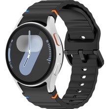 Forzacase Samsung Galaxy Watch 7 40MM ile Uyumlu Wavy Style Tokalı Silikon Kordon Kayış - FC1101
