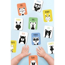 Renkli Ahşap Hayvanlar Hafıza Oyunu, Eğlenceli ve Geliştirici Eşleştirme Kartları