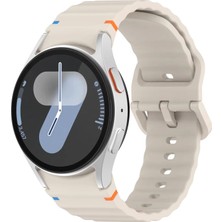 Forzacase Samsung Galaxy Watch 7 40MM ile Uyumlu Wavy Style Tokalı Silikon Kordon Kayış - FC1101