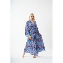 P5809 Pencere Detaylı Kimono Pareo