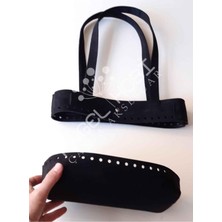 Siyah Süet Suni Deri Çanta Iki Parça Aparatı, Şık ve Kullanışlı Tasarım