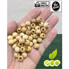 Ekonomik 1 kg 10MM Ahşap Boncuk Vernikli Ort 2500-3000 Adet