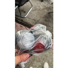 Büyük Boy Çift Renkli Takoz LED Lamba – Turuncu & Kırmızı Işık, 12V-24V Uyumlu, Su Geçirmez Yuvarlak Tasarım