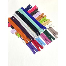 Etek Fermuarı / Ince Diş Fermuar / Kaliteli 20 Adet Karışık Renkli
