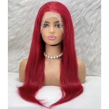 K&A Gerçek Front Lace Tül Peruk / Düz / Kızıl 70/75cm