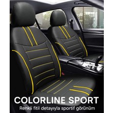 Alfa Romeo 156 1997–2007 Colorline Sport Serisi Deri Siyah Sarı Koltuk Kılıfı