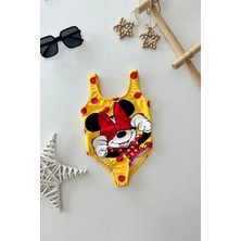 Miniğimin Cicileri Puantiueli Mnn Ms Baskılı Kız Çocuk mayo bikini - Sarı