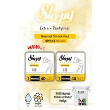 Sleepy Extra Günlük Ped Normal 40'lı 2 Adet ve Rosie Hediye