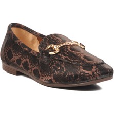 Kahve Desenli Kadın Babet B-22 Z