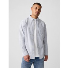 Gap Erkek Çizgili Standart Oxford Gömlek