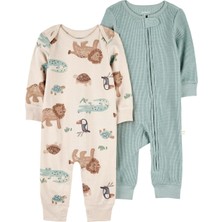 Erkek Bebek Desenli Tulumlu Set