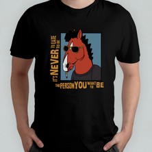 Pixxa Bojack Horseman Unisex %100 Pamuklu Bisiklet Yaka T-Shirt Model 1