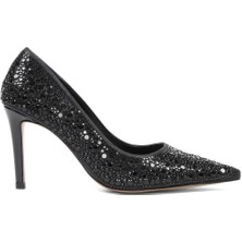 Kadın Siyah Parlak Ince Topuklu Stiletto