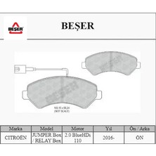 Ön Fren Balatasi Boxer Iii-Jest 2 Fişli 06-> Beşer  4253.73/ 24466/ 5019008AC  Fıat, Cıtroen, Peugeot 39223