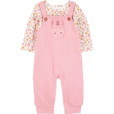 Kız Bebek Pembe Salopet Set