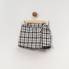 Ekose Tuvit Kumaş Çocuk Şort Etek %100 Pamuk