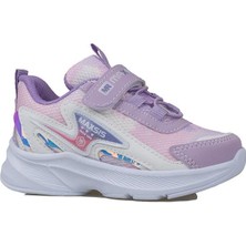 Trend Adımlar Lila Hafif Cırt Cırtlı Fileli Çocuk Spor Ayakkabı